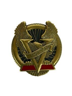 Vintage V-Twin Motorcycle Brass Belt Buckle With Eagle & Red Accents